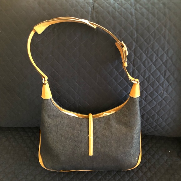 Vintage Coach Denim Purse with Leather Trim - Picture 5 of 10